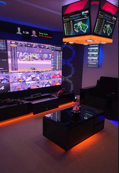 Race-watch basement setup.